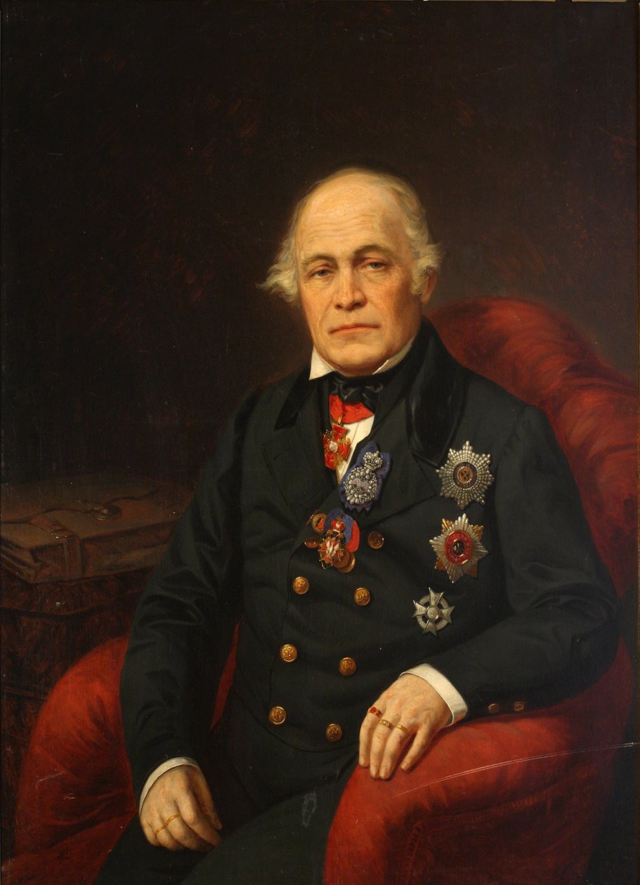 德米特里·尼古拉耶维奇·布卢多夫伯爵（Count Dmitry Nikolayevich Bludov）肖像，1785-1864，十九世纪中叶。 作者 不明