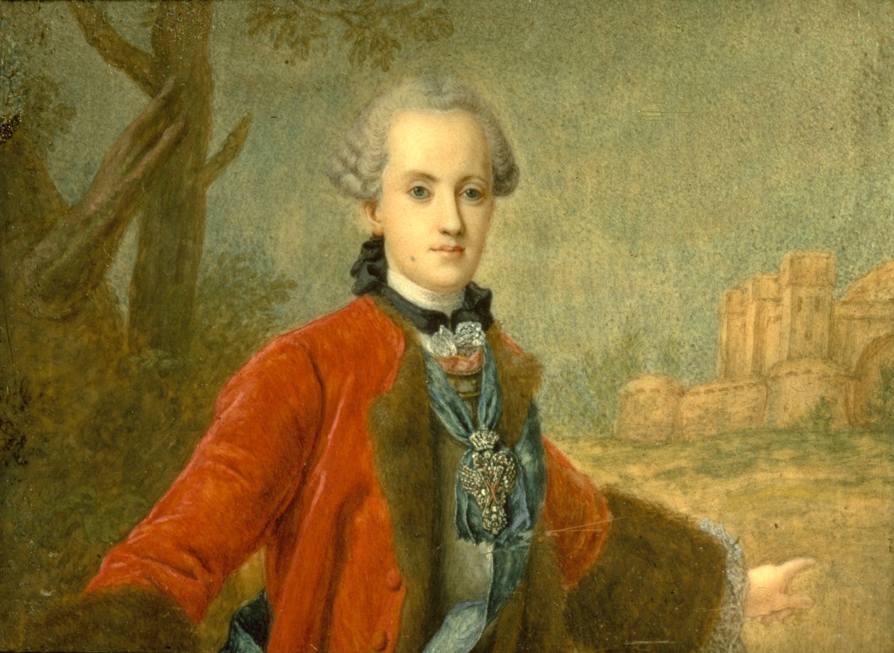 肖像基里尔·拉祖莫夫斯基（Kirill Razumovsky）1728-1803年，乌克兰最后一个Hetman，18世纪中叶。 作者 不明