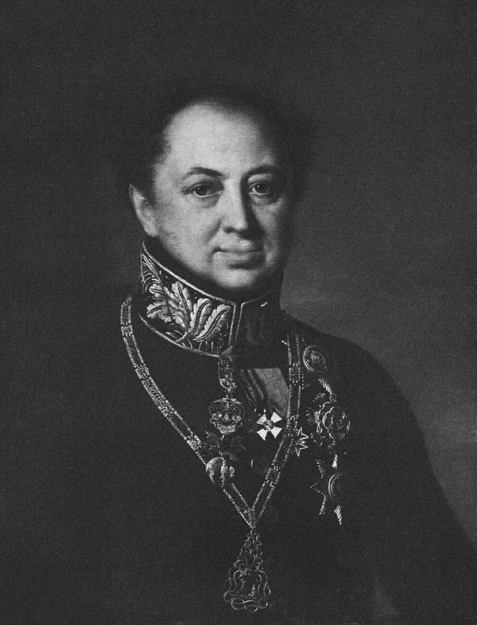 德米特里·巴甫洛维奇·塔蒂希夫（1767-1845）的肖像，1838年 作者 不明