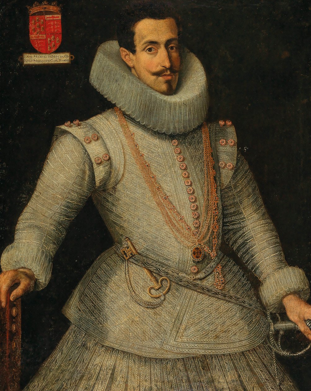 唐-曼努埃尔-德-莫拉-科尔特-雷尔的肖像，1590-1651年罗德里戈城堡第二侯爵。 作者 不明