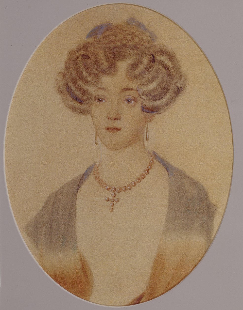 叶卡捷琳娜·尼古拉耶夫娜·贡恰洛娃（Ekaterina Nikolayevna Goncharova）的画像，1809-1843年，1820年代末-1830年代初 作者 不明