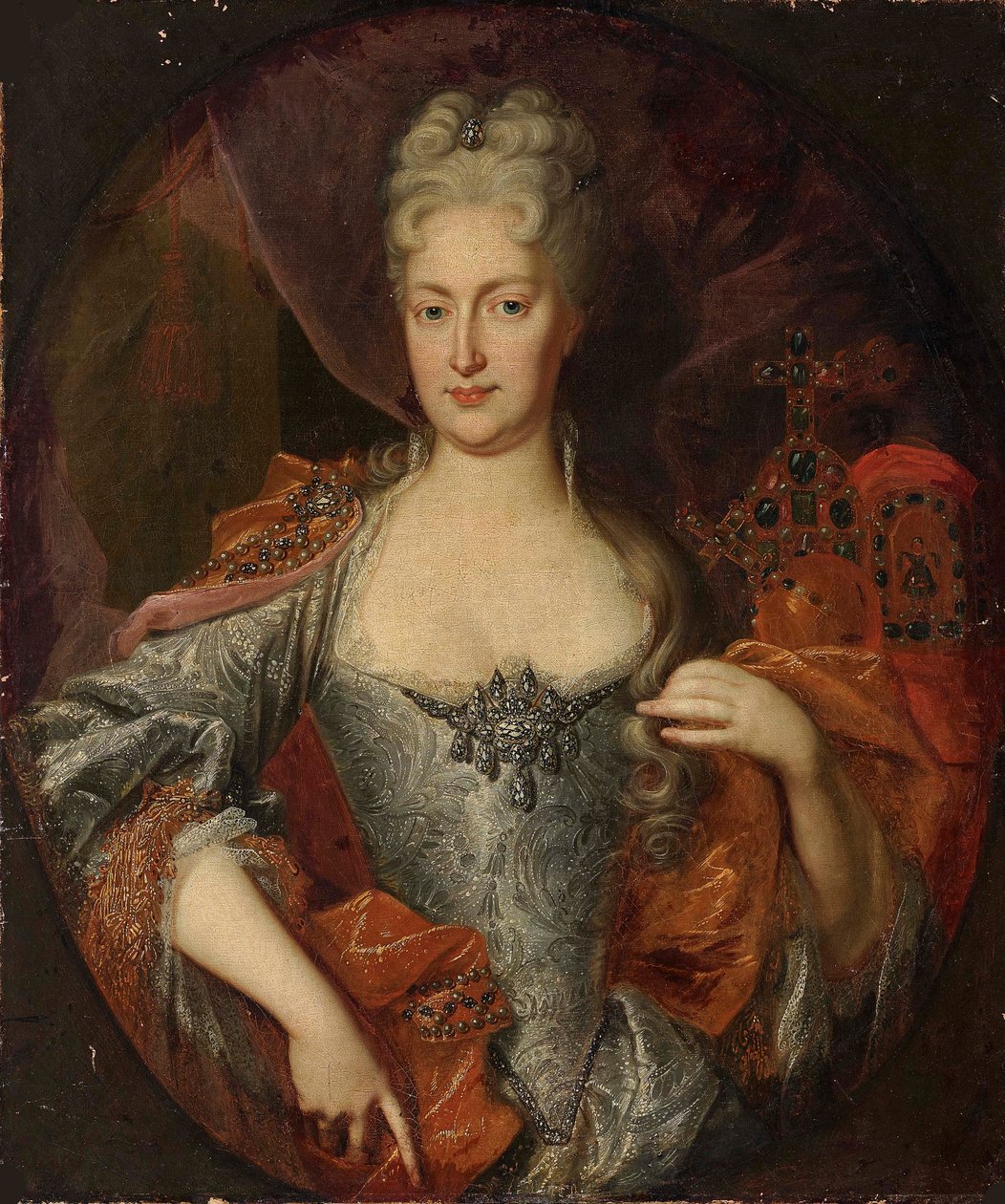 Elisabeth Christine of Brunswick-Wolfenbüttel 1691-1750, Holy Roman...的肖像，约1720。 作者 不明