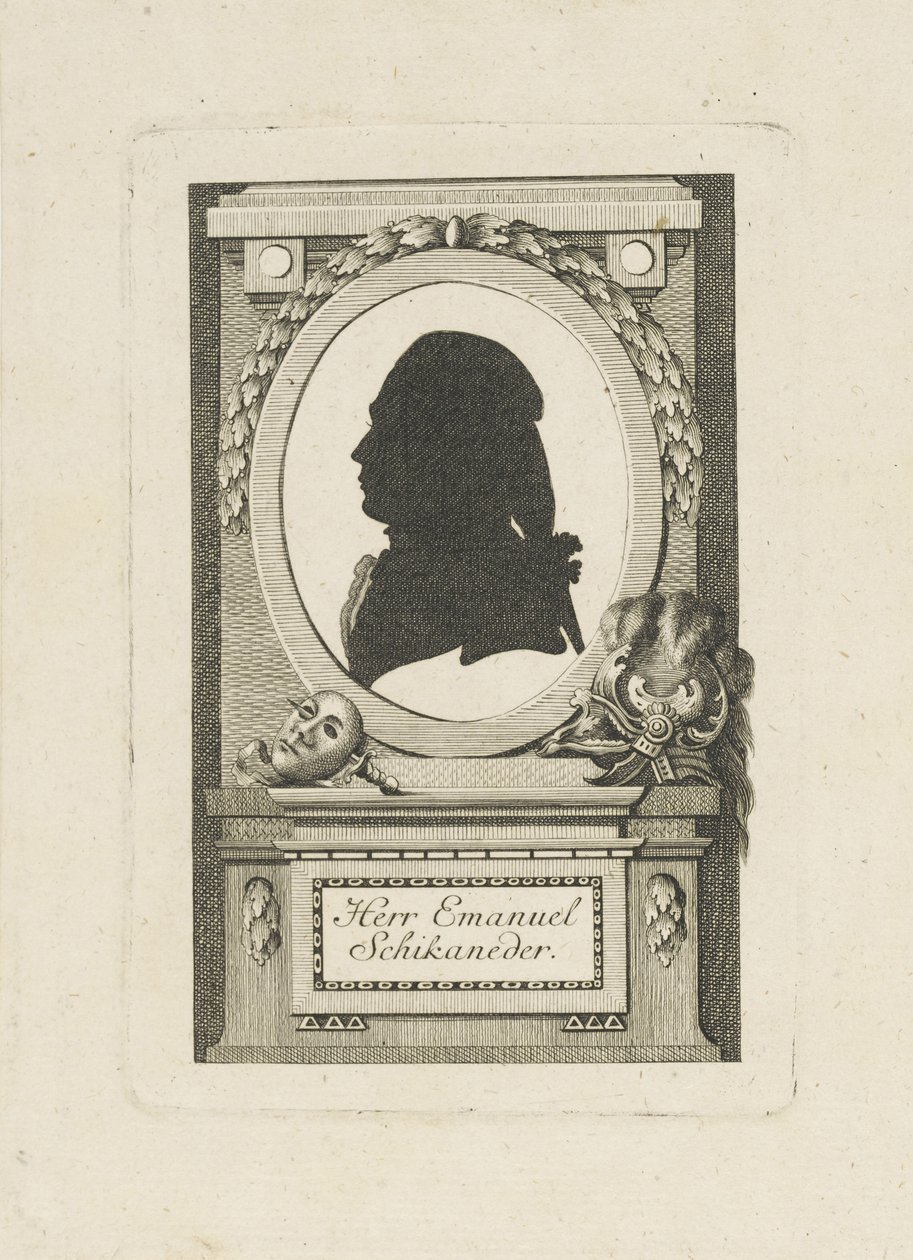 伊曼纽尔·斯基卡内德（Emanuel Schikaneder）1751-1812的肖像，c。 1790年。 作者 不明