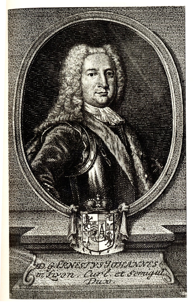 恩斯特·约翰·冯·比隆（Ernst Johann von Biron）1690-1772年的肖像，库尔兰和塞米加利亚公爵和俄罗斯帝国的摄政王 作者 不明