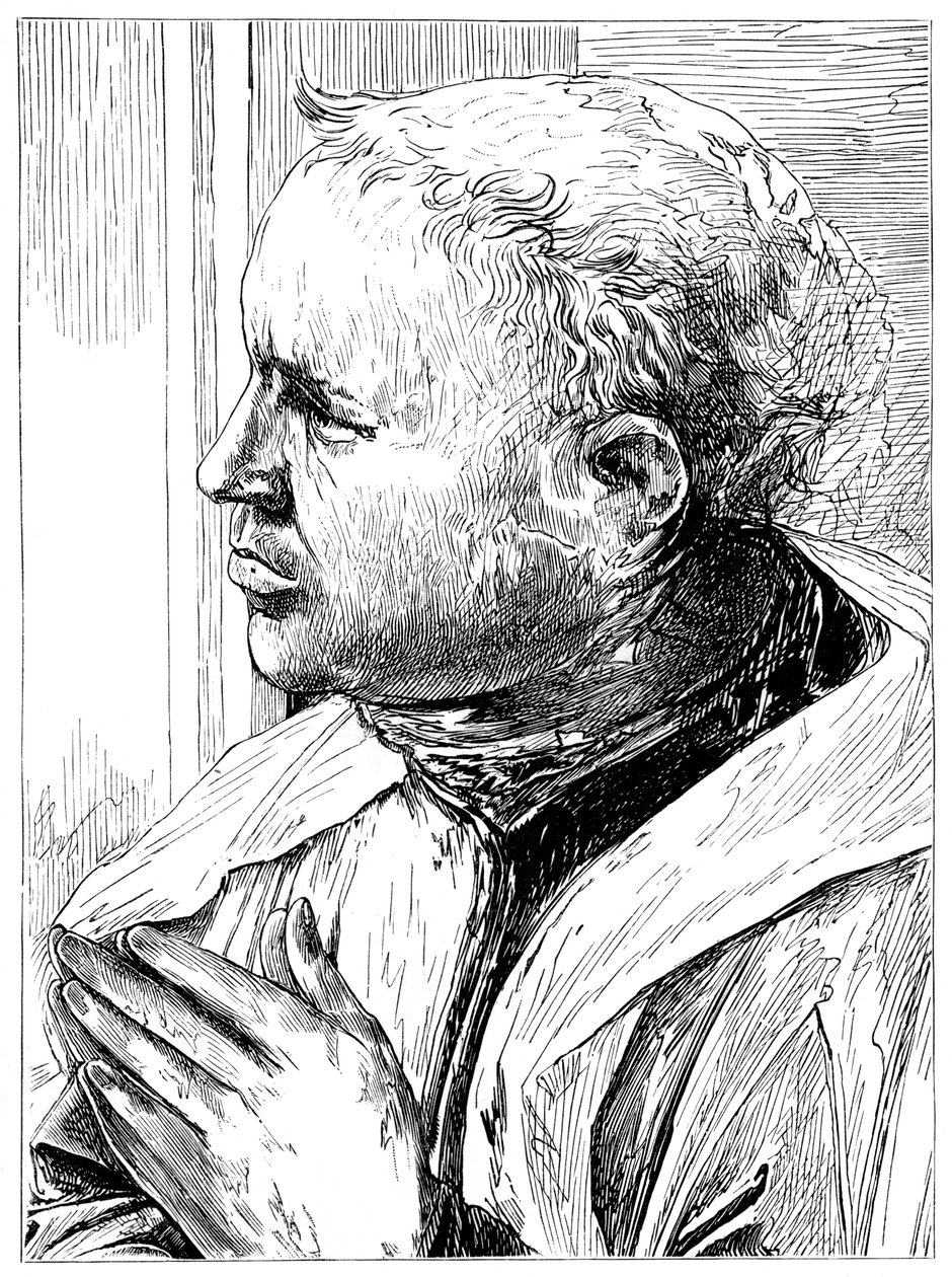 Fra Lippo Lippi的肖像，佛罗伦萨文艺复兴时期的画家，15世纪，1882年 作者 不明