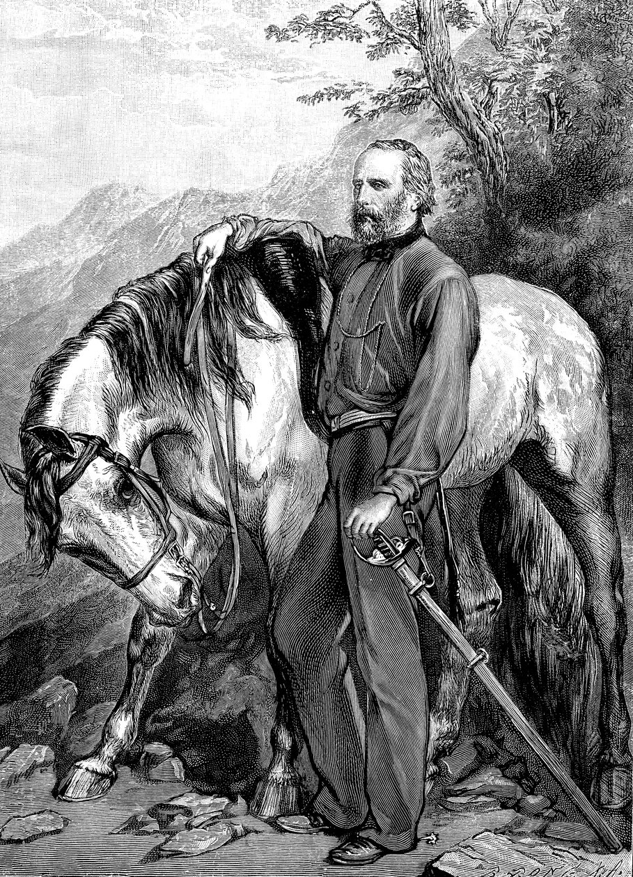 朱塞佩·加里波第的肖像1807-1882年，1861年 作者 不明