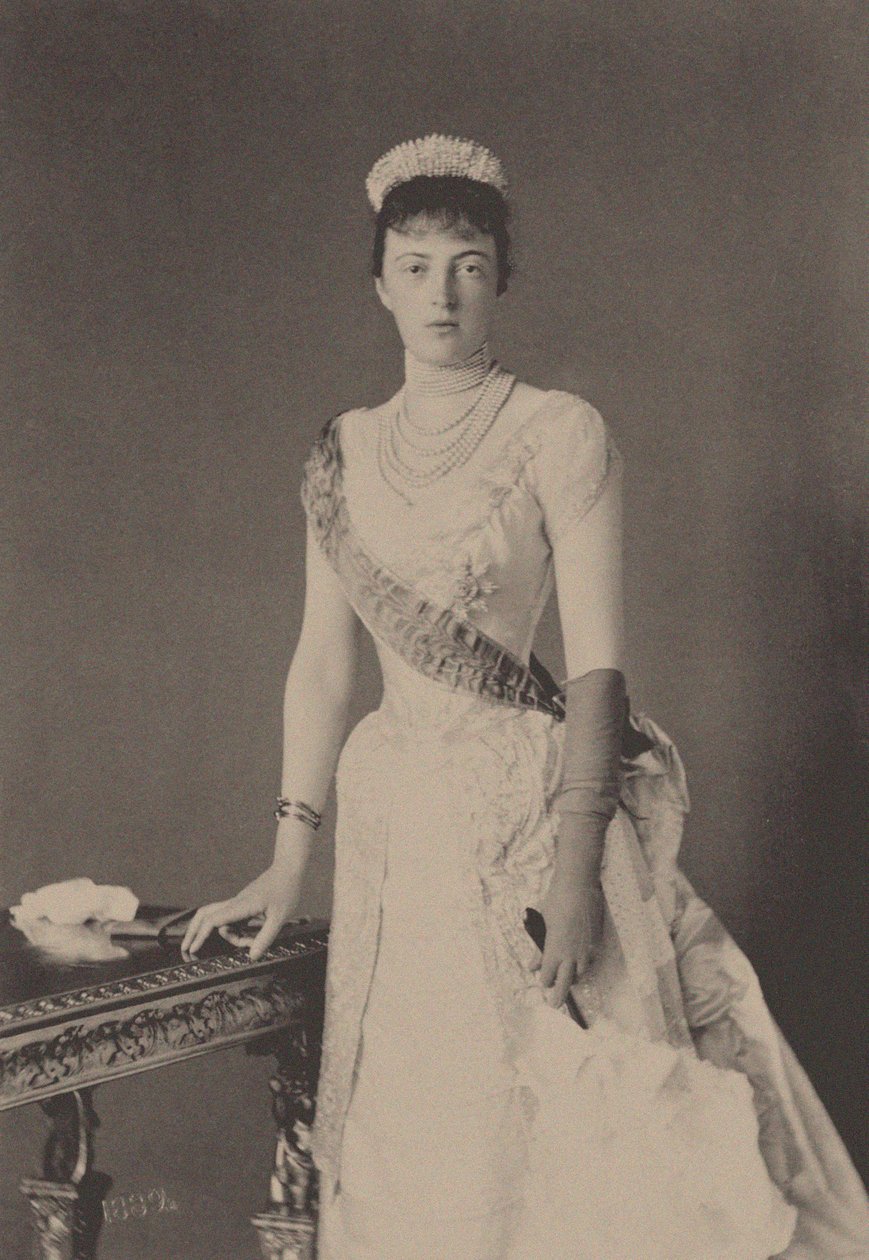 俄罗斯大公夫人阿纳斯塔西娅-米哈伊洛夫娜的肖像，1860-1922，1889。 作者 不明