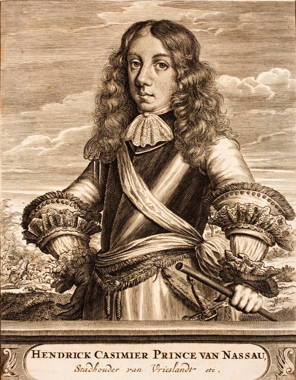 亨利·卡西米尔二世肖像（1657-1696），拿骚-迪茨王子，1675年。 作者 不明