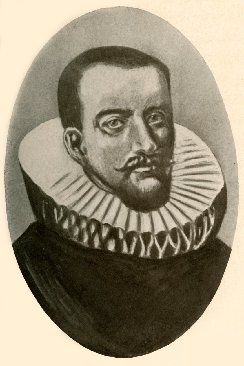 亨利·哈德森（Henry Hudson）的肖像，英国导航员，1609年，1937年。 作者 不明