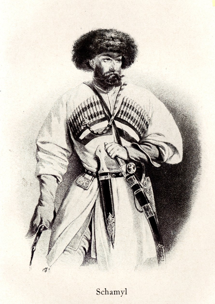 伊玛目沙米尔肖像1799-1871年，十九世纪 作者 不明
