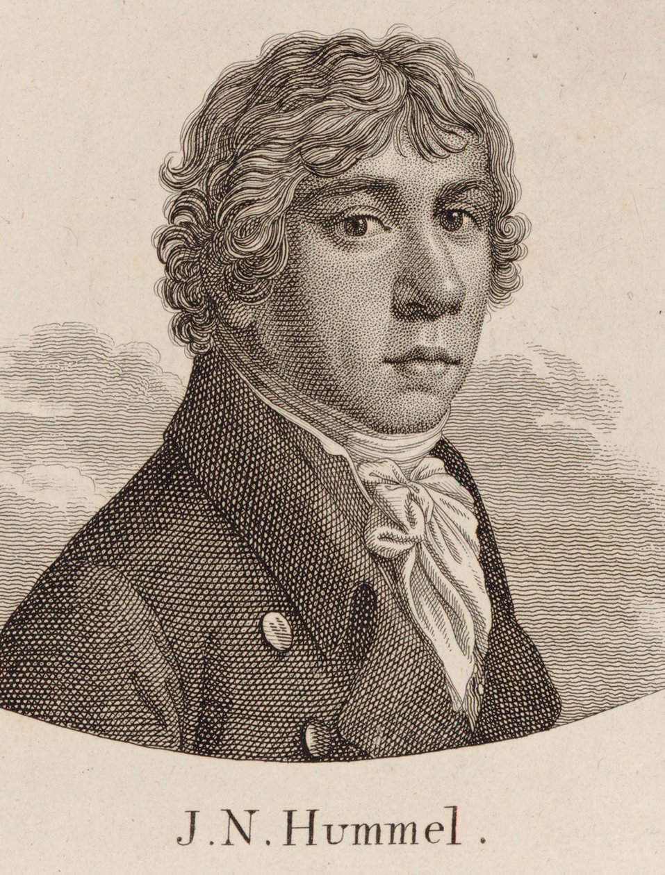 约翰·内波穆克·侯梅尔的肖像（1778-1837）。 作者 不明