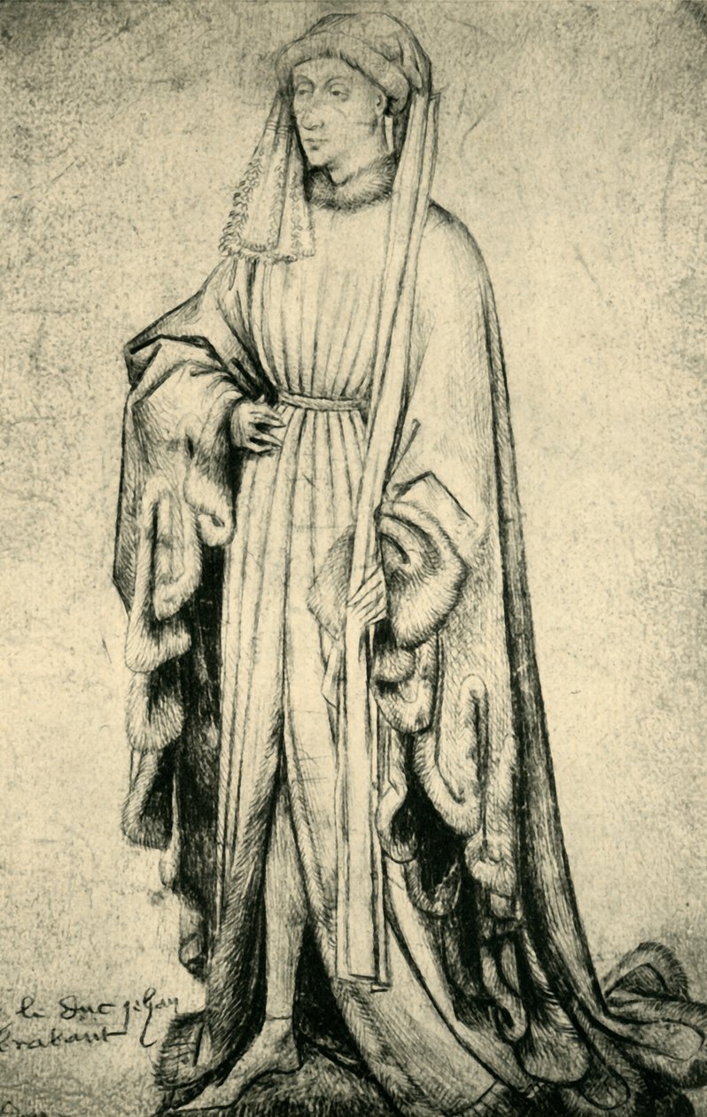 布拉班特公爵约翰四世的肖像，1460-1470年，1943年。 作者 不明