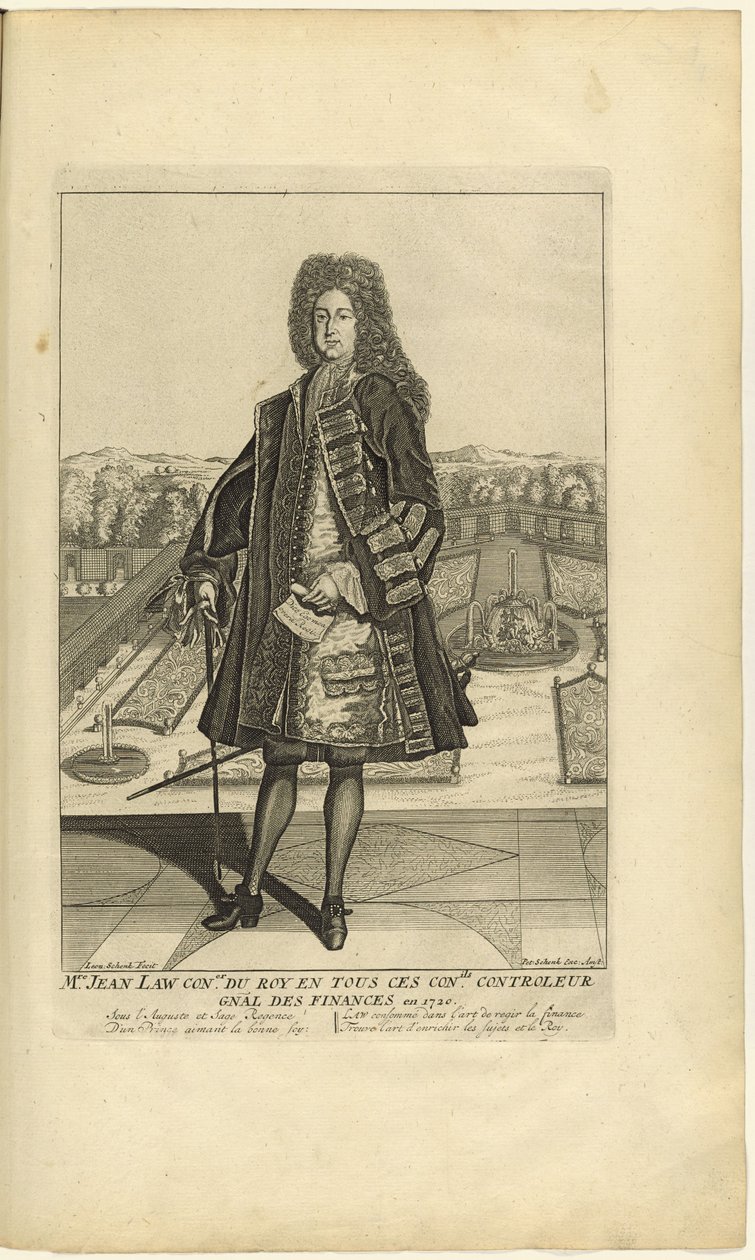 约翰·劳（1671-1729）的画像，1720年。 作者 不明