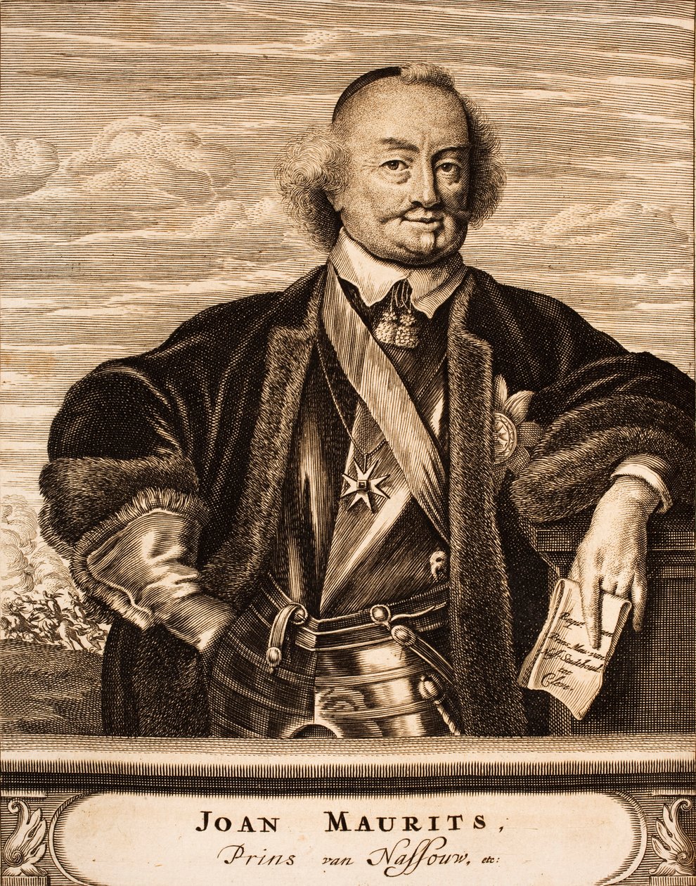 拿骚-锡根亲王约翰·莫里斯的肖像1604-1679，1675年。 作者 不明