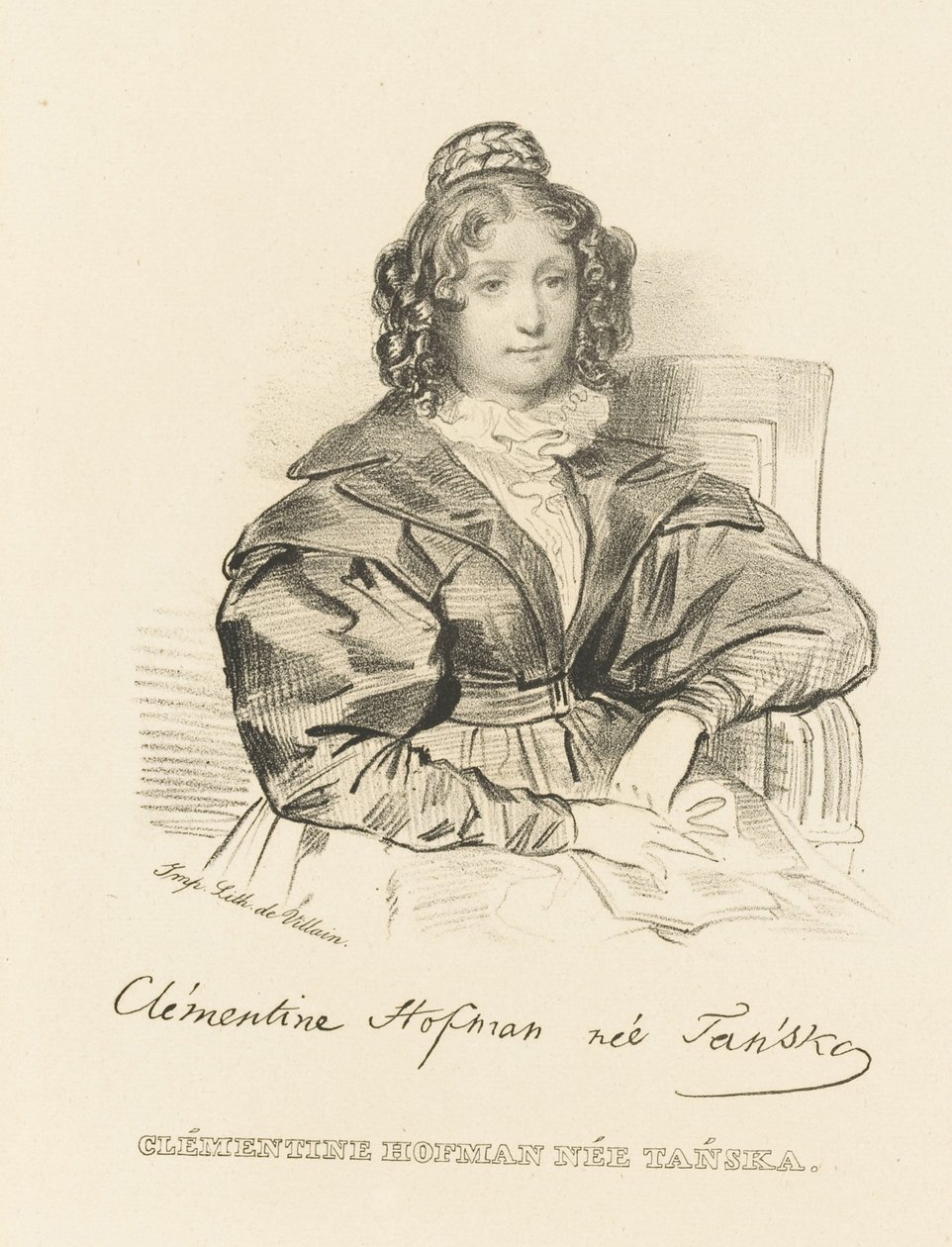 克莱门蒂娜·霍夫曼诺瓦（Klementyna Hoffmanowa）的肖像，1798年至1845年，约1840年。 作者 不明