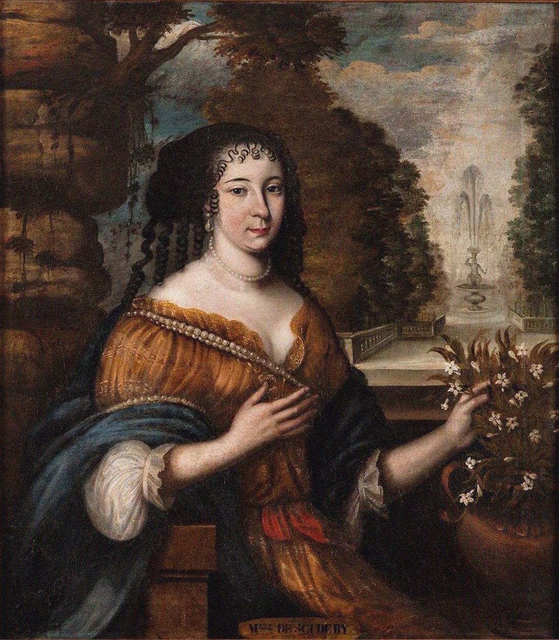 马德琳·德·科德里（Madeleine deScudéry）1607-1701年肖像，十七世纪。 作者 不明