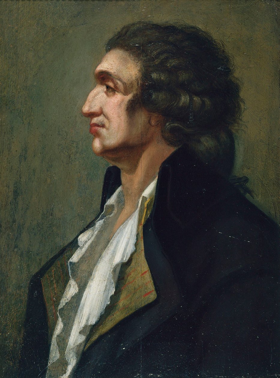 Marie Jean Antoine Nicolas Caritat, Marquis de Condorcet的画像，18世纪下半叶。 作者 不明