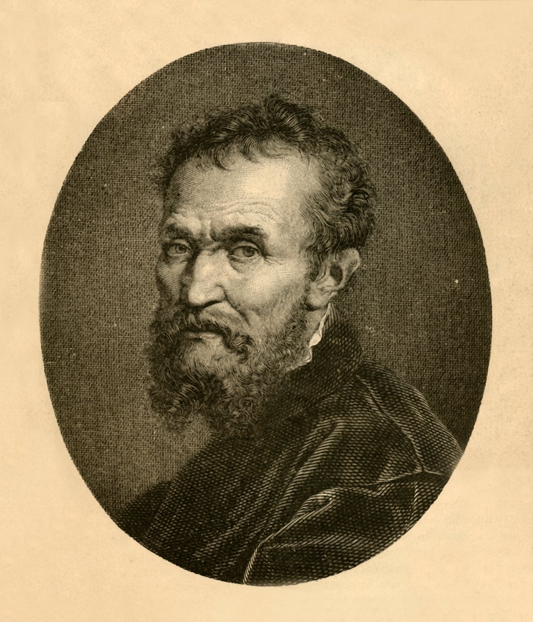 迈克尔·安吉洛·布纳罗蒂（Michael Angelo Buonarotti）的肖像，1881年。 作者 不明
