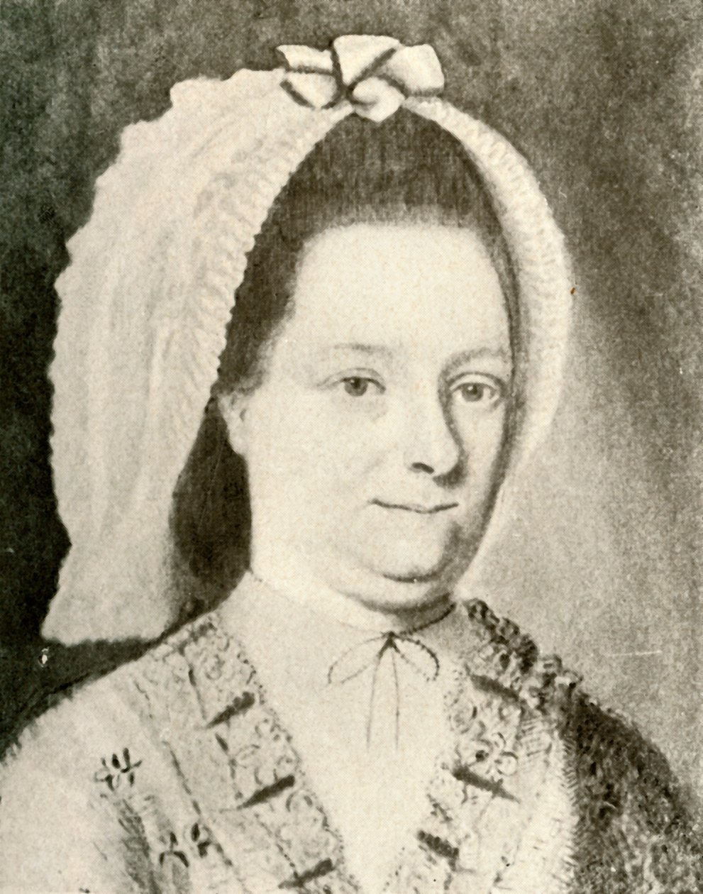小纳撒尼尔·阿普尔顿夫人的肖像，有一个奇怪的帽子，1784年，1937年。 作者 不明