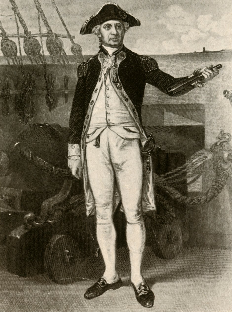 保罗·琼斯（Paul Jones）的肖像，美国海军准将，c1780，1937年。 作者 不明