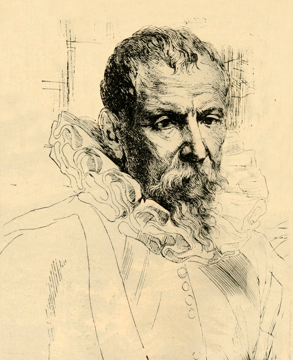 彼得·布鲁格尔的画像，1883年。 作者 不明