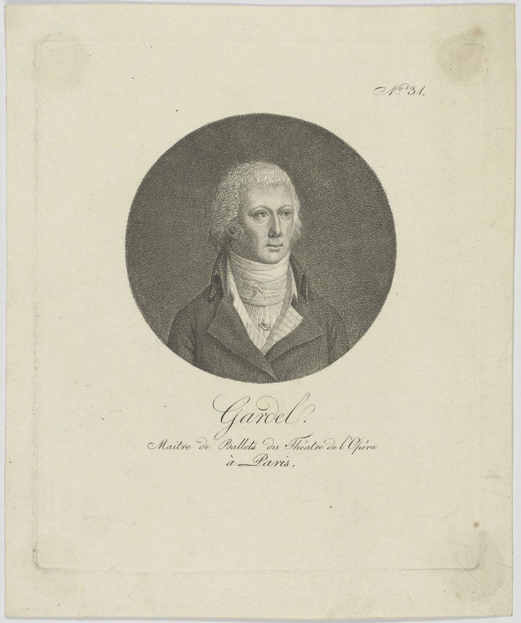 Pierre-Gabriel Gardel肖像1758-1840，c。 1787年。 作者 不明