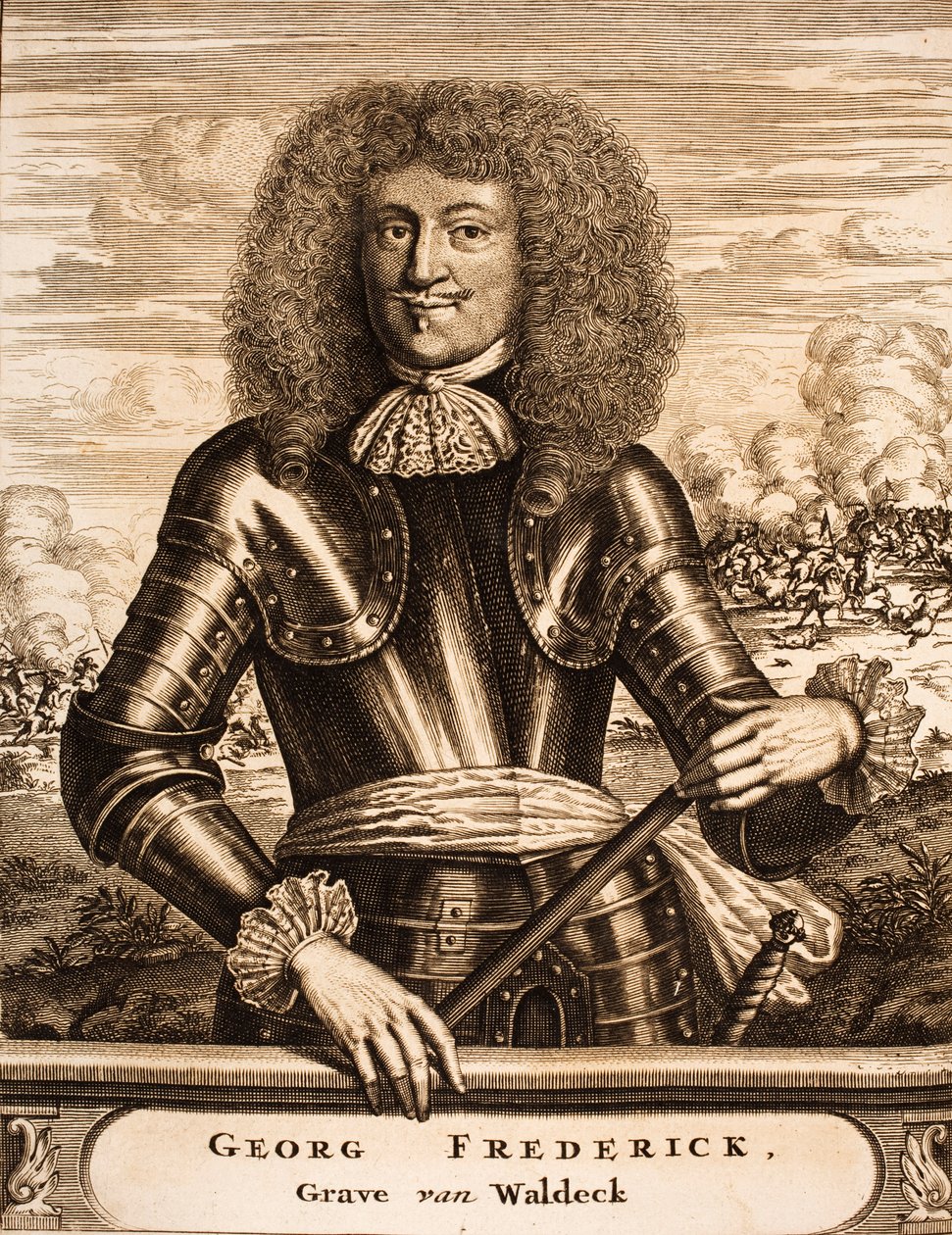 Waldeck乔治·弗里德里希亲王的肖像1620-1692来自：战争现场，1675年。 作者 不明