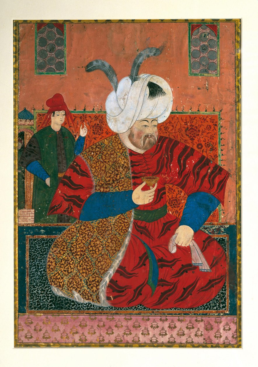 塞利姆二世肖像1524-1574，奥斯曼帝国的苏丹，1570年至1590年之间 作者 不明