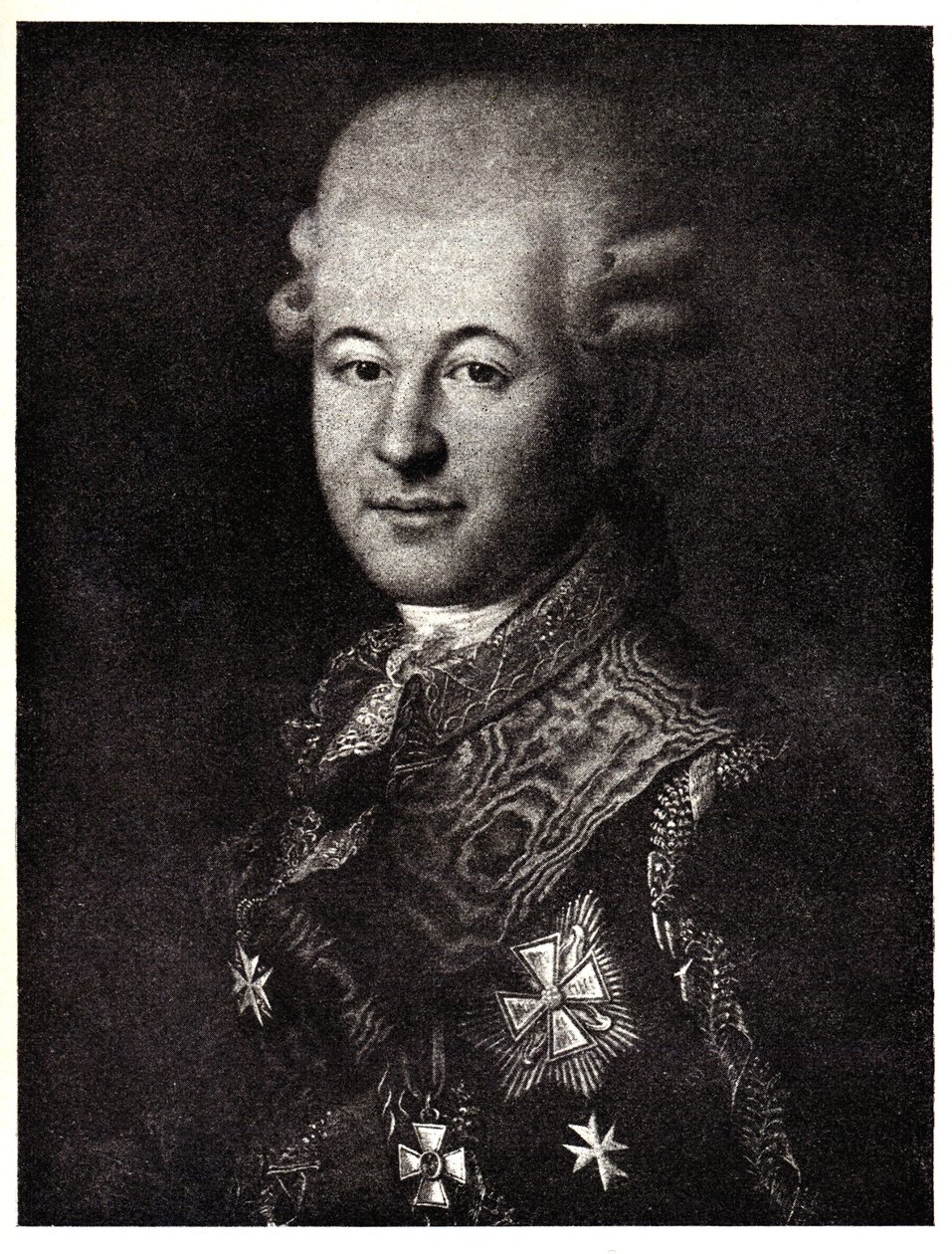 十九世纪初，凯瑟琳大帝的最爱Semyon Zorich 1745-1799的肖像。 作者 不明