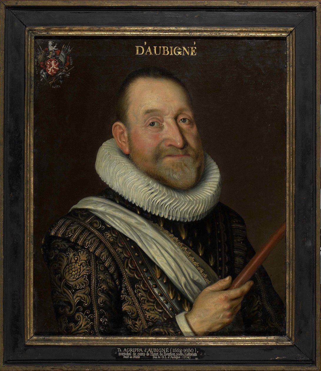 ThéodoreAgrippa肖像，骑士dAubigné1552-1630，十七世纪初三分之一。 作者 不明
