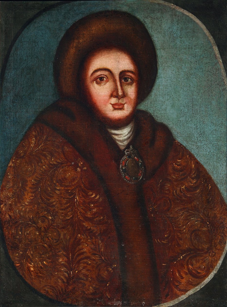 沙皇Evdokiya Feodorovna Lopukhina的肖像1669-1731，俄国沙皇彼得一世的妻子 作者 不明