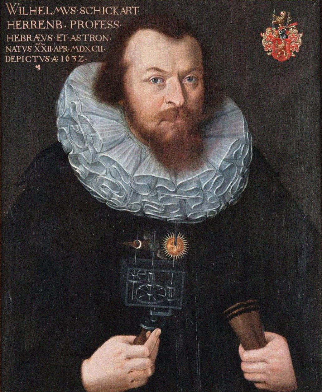 威廉·希卡德（Wilhelm Schickard）的肖像1592-1635，1632年。 作者 不明