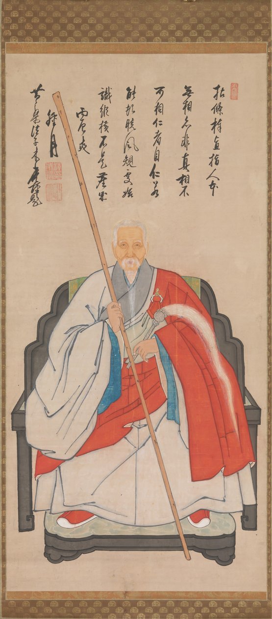 Portrait of Yinyuan Longqi Ingen Ryuki, 1676.  作者 不明