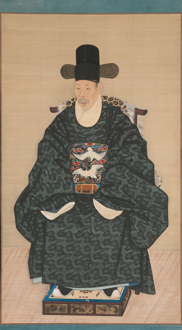 Yun Dongseom的肖像1710-1795，ca. 1790至1805年。 作者 不明