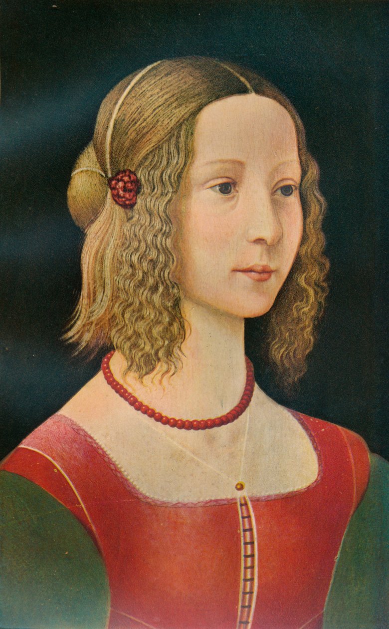 女孩的肖像，c1490，1911年 作者 不明