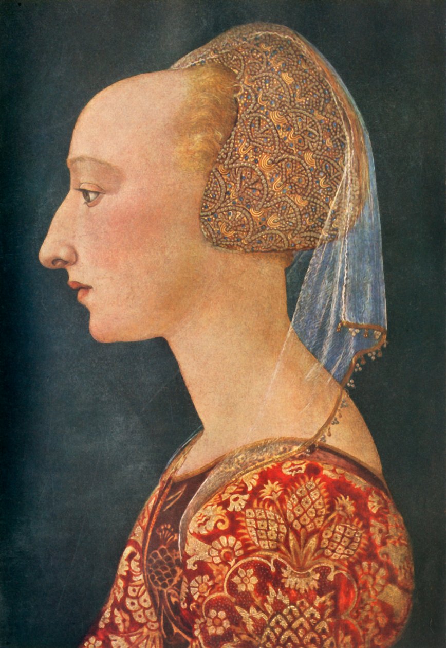红衣女郎肖像（1460-1470），1934年。 作者 不明