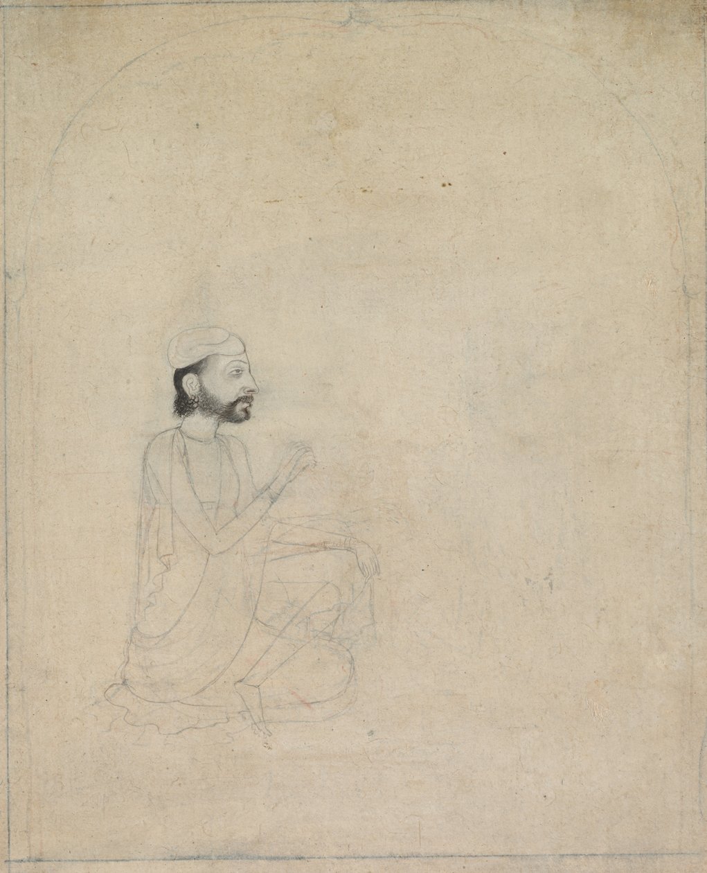 坐着的人的肖像c。 1830-1850年。 作者 不明