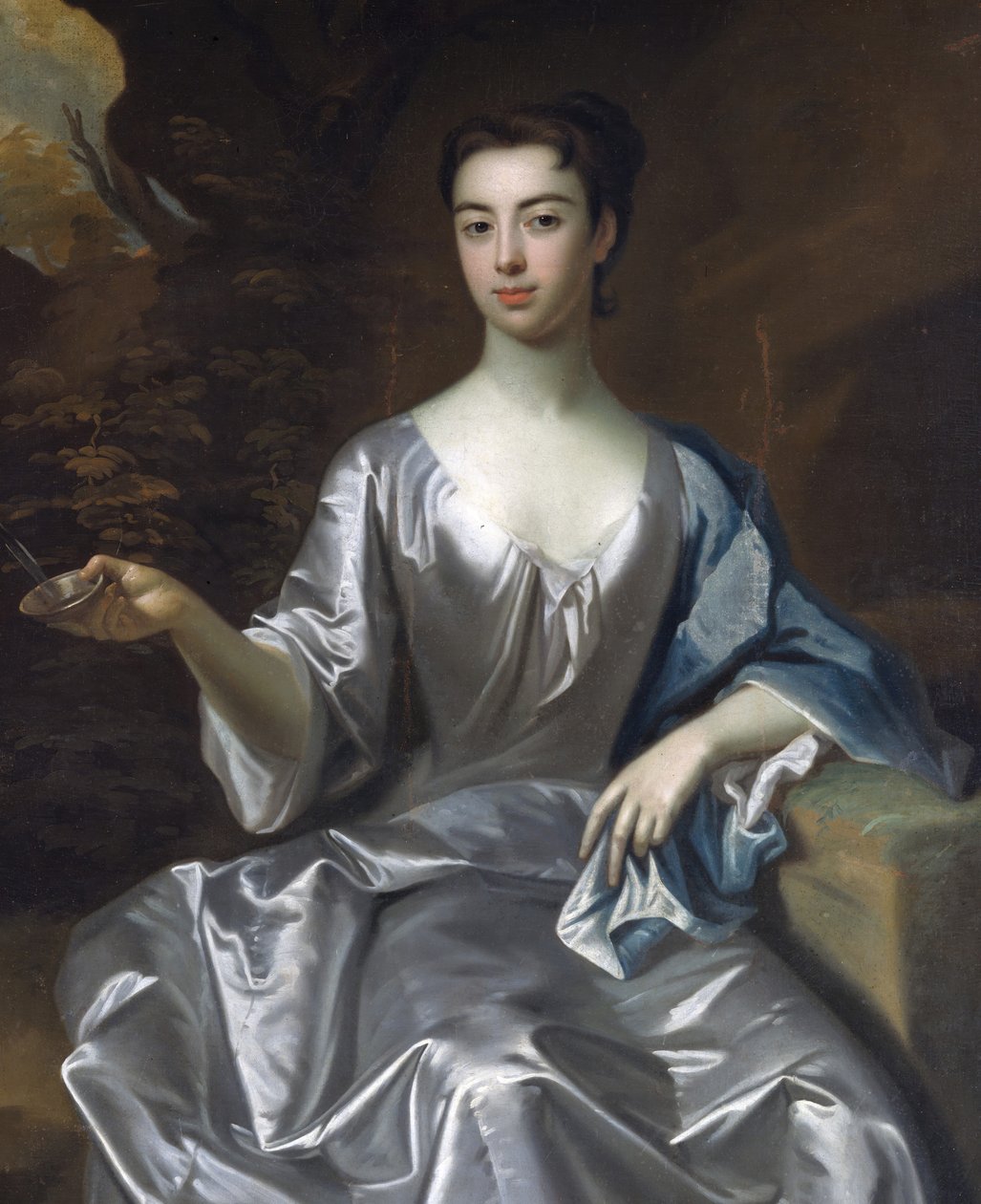 女人的画像，被称为玛丽亚·泰勒·伯德，1700-1725年。 作者 不明