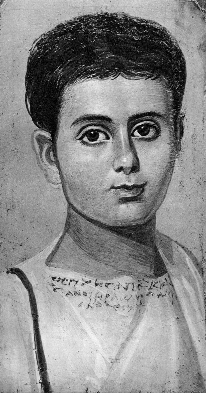 一个小男孩的肖像，埃及法耶姆，2世纪，1936年 作者 不明