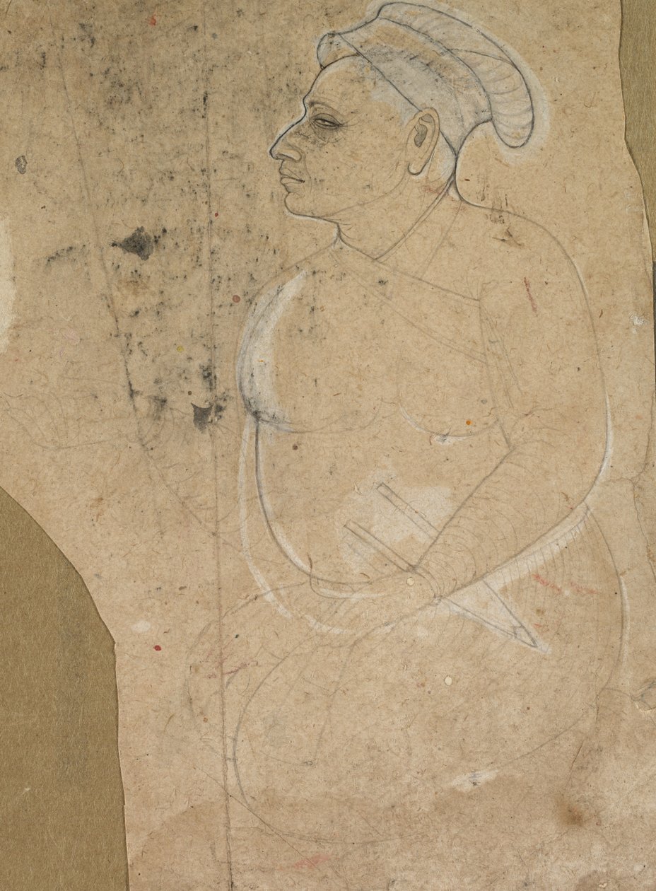 老年男子的画像，c。 1700。 作者 不明