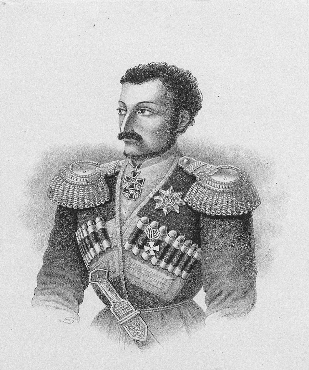 少将尼古拉·斯莱普佐夫（Nikolay Sleptsov）的肖像18151851，1877年 作者 不明