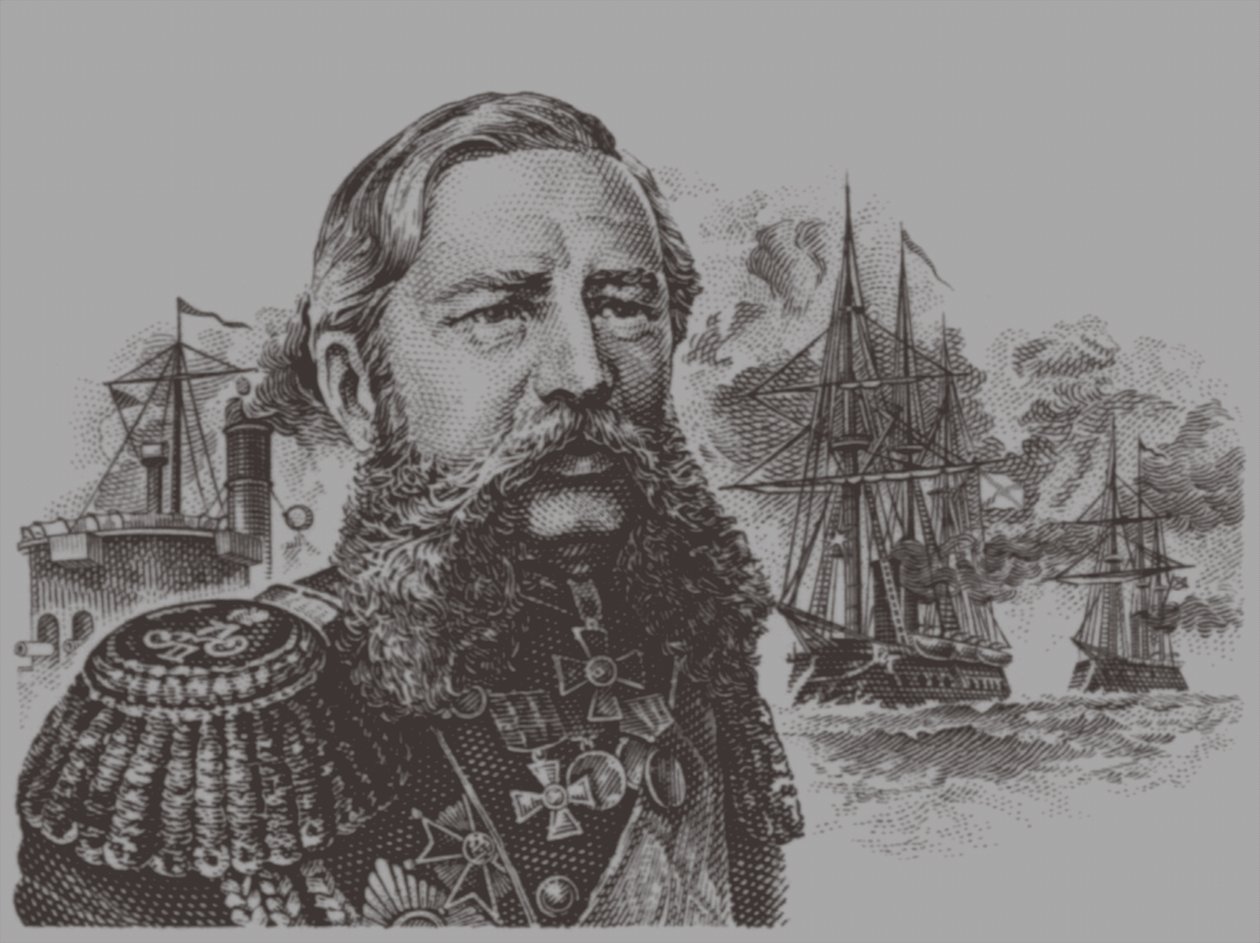 二十世纪海军上将格里高利·伊凡诺维奇·布塔科夫的肖像1820-1882年 作者 不明