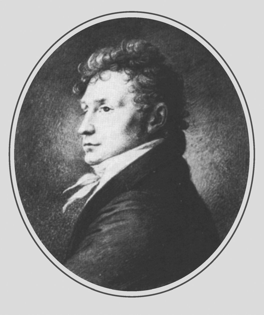 作曲家弗里德里希·库劳（Friedrich Kuhlau）的肖像1786-1832，十九世纪初。 作者 不明