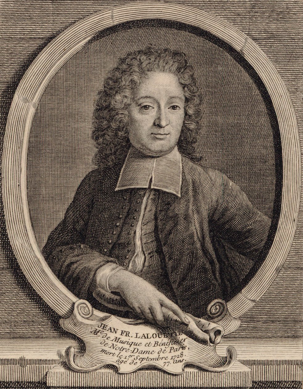 作曲家让·弗朗索瓦·拉洛埃特（Jean-FrançoisLallouette）1651-1728年的肖像。 作者 不明