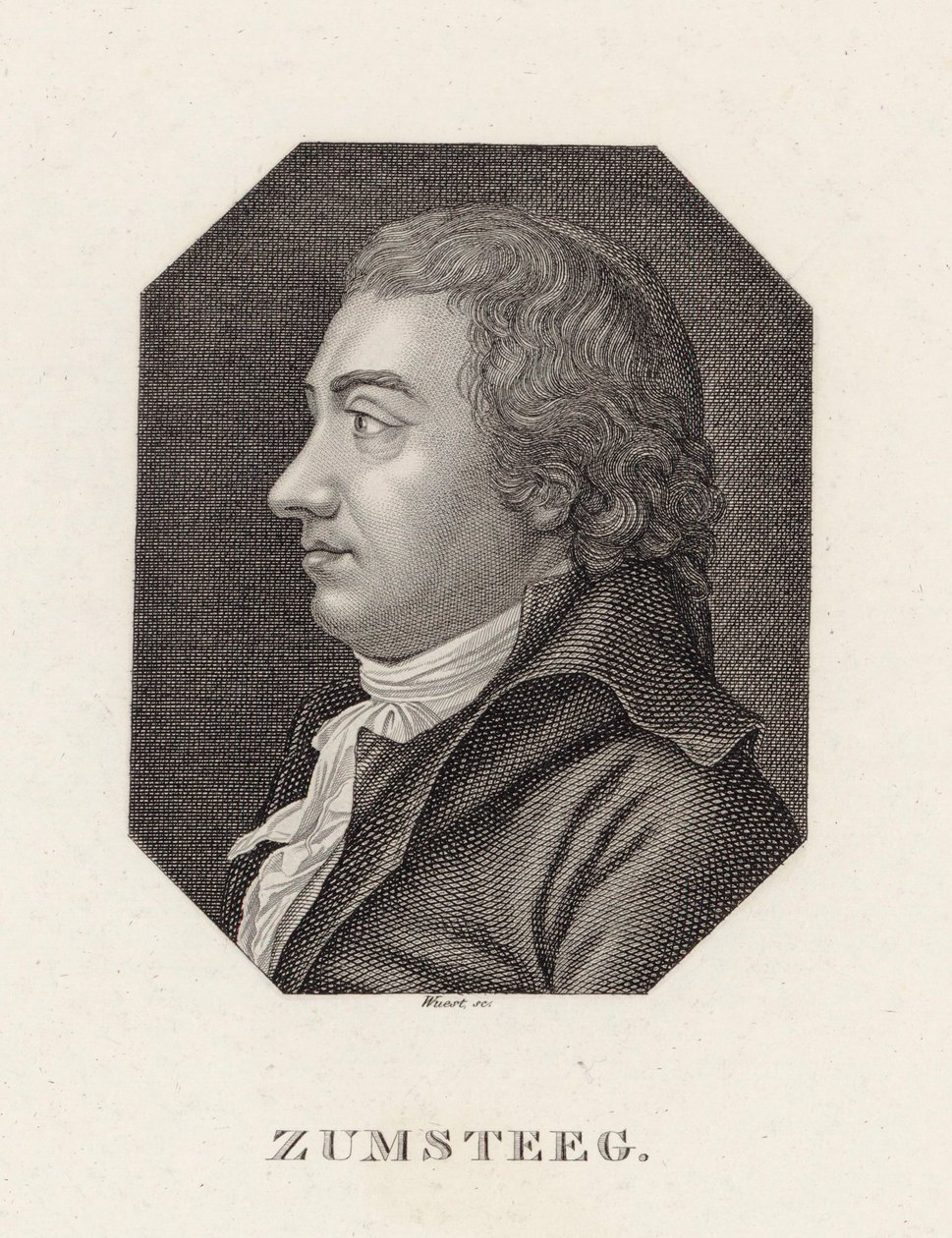 作曲家Johann Rudolf Zumsteeg 1760-1802的肖像，约1800年。 作者 不明