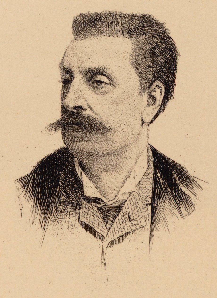 作曲家Victorin deJoncières的肖像1839-1903年。 作者 不明