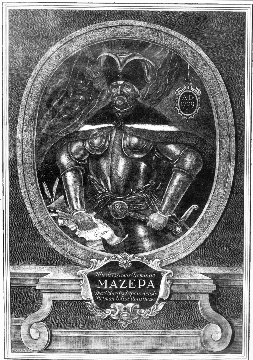 Hetman Ivan Mazepa的肖像1639-1709、1709 作者 不明