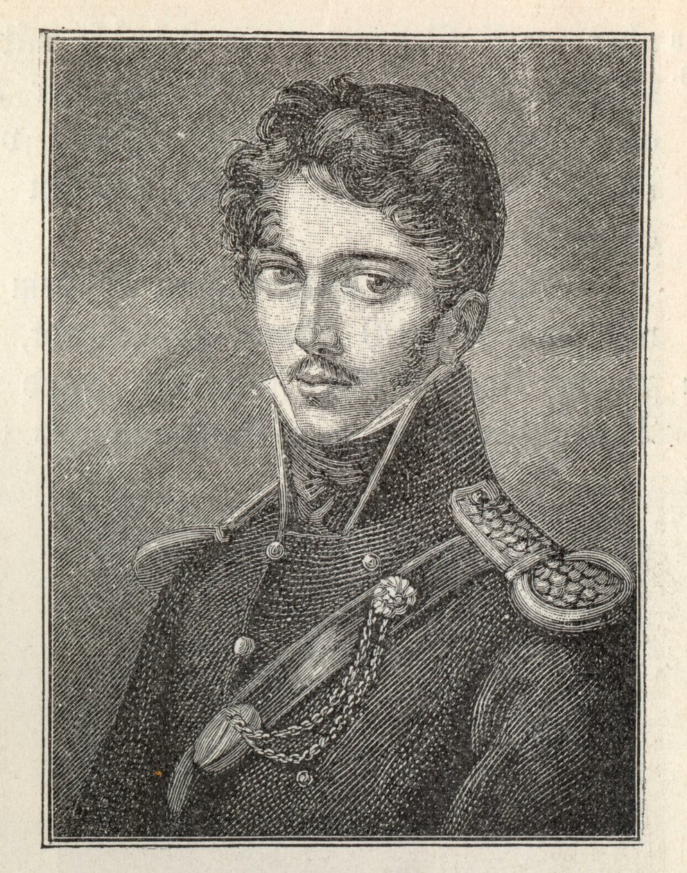 作者Theodor Körner 1791-1813的肖像。 作者 不明