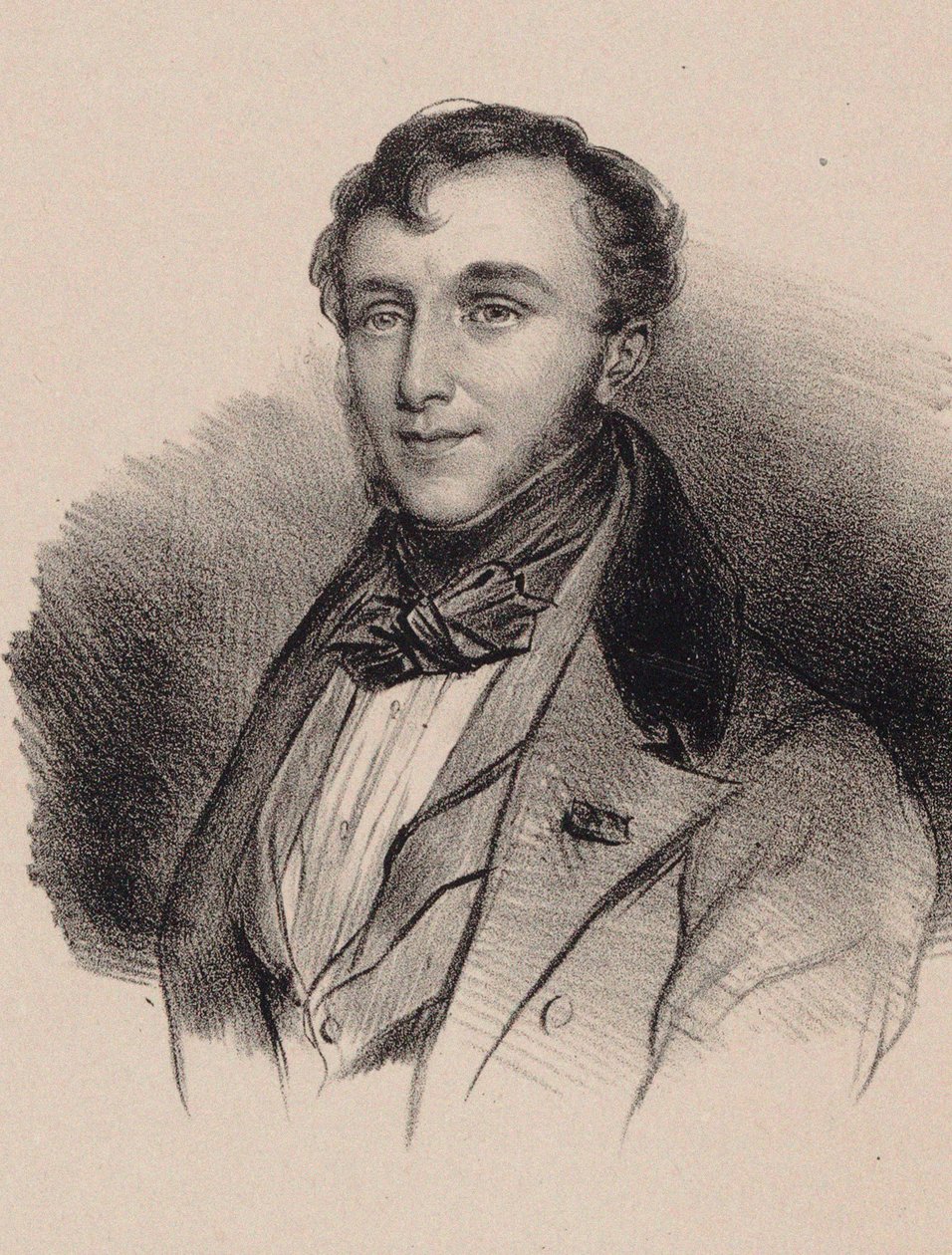 作曲家弗里德里希·卡尔克布伦纳（Friedrich Kalkbrenner）1785-1849年的肖像。 作者 不明