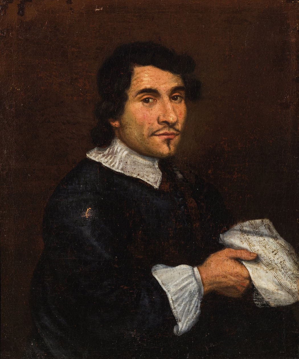 作曲家Girolamo Frescobaldi 1583-1643年的肖像，17世纪前三分之一。 作者 不明